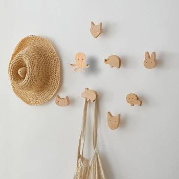 Утилита Деревянный крючок Шляпы Пальто Организация одежды Многофункциональный органайзер для хранения