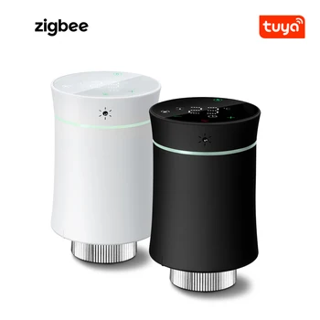 Tuya Smart ZigBee Привод радиатора TRV Программируемый термостатический радиаторный клапан Регулятор температуры Поддержка Alexa