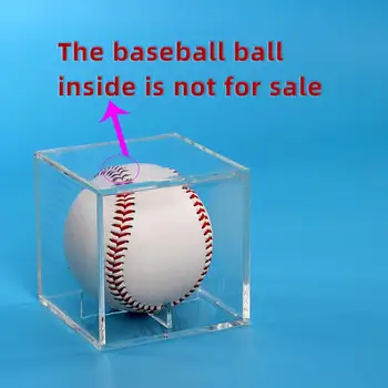 Изысканная бейсбольная витрина Прочный держатель дисплея Кубическая форма Защищенная бейсбольная квадратная витрина