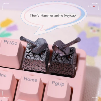 Механические колпачки для клавиш клавиатуры Молот Тора аниме колпачок для клавиш милый подарок 3D-печать магнитное поглощение светопропускание колпачок клавиатуры