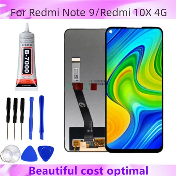 6,53 дюйма Оригинальный дисплей для Xiaomi Redmi 10X 4G LCD Сенсорный экран Дигитайзер с заменой рамки в сборе для Redmi Note 9