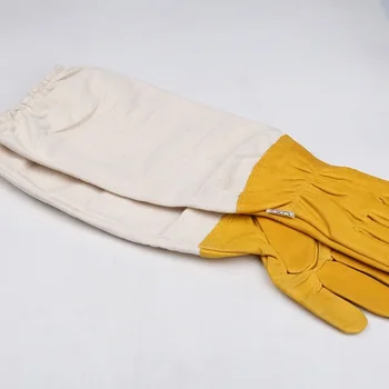 1 пара толстых перчаток из овчины Пчеловод использует сетку ажурные дышащие пчелонепроницаемые пчелиные перчатки для пчеловодства