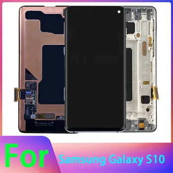 6.1 '' OLED ЖК-дисплей для Samsung Galaxy S10 G973 G973U G973N ЖК-дисплей Сенсорная осыпь Замена ЖК-дисплея Нет / рамки ЖК-дисплей