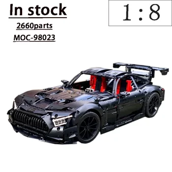 MOC-98023 Новый суперкар GT R Black Series 1: 8 Сборка Строительные блоки Модель • 2660 деталей Взрослые Дети День Рождения Подарок Подарок