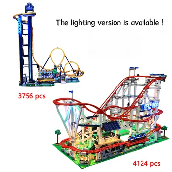 Парк развлечений Loop Coaster Модель Fit 10303 Городской со светодиодными фонарями Собранные строительные блоки Детская архитектура Игрушки Подарки 15039