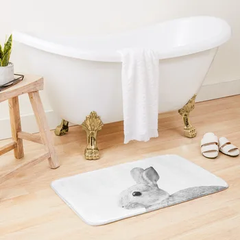 Белый Baby Bunny #1 #decor #art Коврик для ванны DoorFor The Door Набор ковриков для ванной комнаты Аксессуары для ванны Полы в ванной комнате Коврики для гостиной Коврик