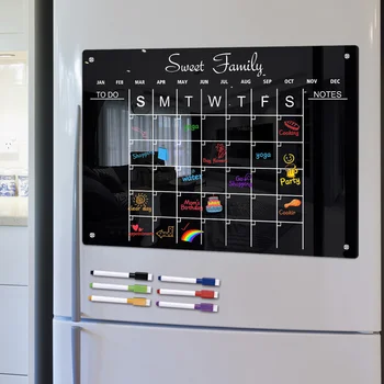 1 комплект Доска планировщика сухого стирания Магнитная доска для сухого стирания Магнитная акриловая доска холодильника