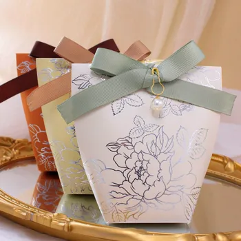 Процесс золотого тиснения Мини-подарочная коробка с лентой, цветочная конфетная коробка свадебная подарочная коробка Золушка Подарочная коробка Caja de Regalo Princess