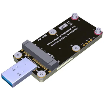 Адаптер Mini-PCIe на USB 3.0 со слотами для двух SIM-карт Поддержка модуля 4G/5G/LTE для тестирования адаптера модуля WWAN