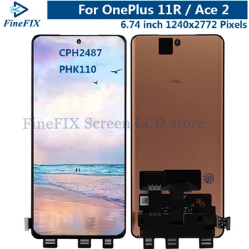 Оригинальный AMOLED для Oneplus Ace 2 LCD PHK110 Дисплей Дигитайзер с сенсорным экраном в сборе для Oneplus 11R LCD CPH2487