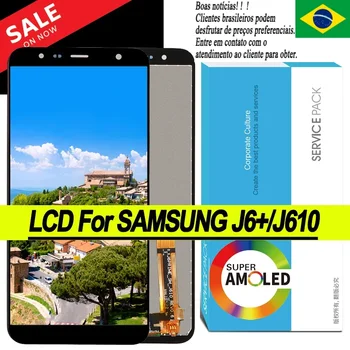 6.0 '' Дисплей для Samsung J6 + J610 J610F J610FN ЖК-дисплей Дигитайзер Запасные части проверены Высокое качество
