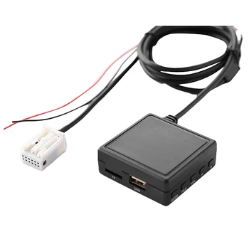 Автомобильный кабельный адаптер Bluetooth 5.0 AUX TF USB Fit для Peugeot 207 307 407 308
