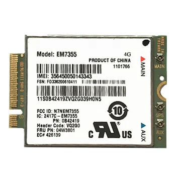 EM7355 04W3801 4G LTE WWAN Card GOBI5000 для ThinkPad X240 W540 T440P T431S T540P X1 Carbon 4G Module