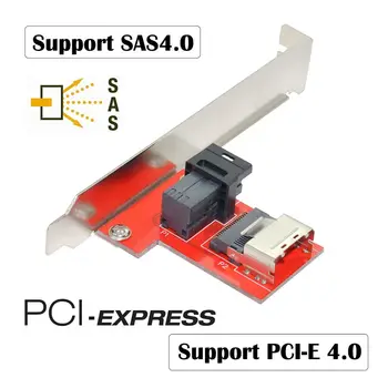 CYSM ChenYang CY Mini SAS SFF-8087 PCI-Express 4.0 на SFF-8643 SAS HD PCBA Гнездовой адаптер с кронштейном