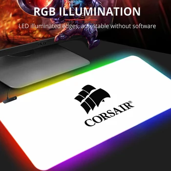 Corsair RGB Игровой коврик для мыши Компьютер Большой коврик для мыши с подсветкой XXL Коврики для мыши LED Gamer Mause Коврик 900x400 мм для CS GO