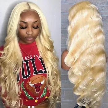Блондинка 613 кружевных передних париков 13x6 HD кружевные передние парики из натуральных волос бразильские предварительно выщипанные парики из человеческих волос Body Wave для женщин