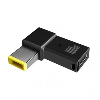 100 Вт USB Type C Female To Square PD Plug Converter USB-C Быстрая зарядка для ноутбука Thinkpad Разъем адаптера питания постоянного тока