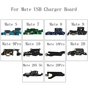 USB Зарядка Порт Док-станция Разъем Разъем Микрофон Для HuaWei Mate 20Pro 20X 5G 20 10 9 Pro 8 7 S Mate10 Плата зарядного устройства Гибкий кабель