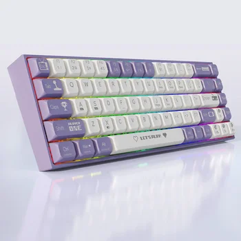  Компактная компьютерная клавиатура 68-клавишная механическая клавиатура с RGB-подсветкой Клавиатура с возможностью горячей замены для ноутбуков Windows и геймеров на ПК