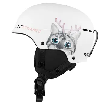 Новый лыжный шлем Наполовину покрытый противоударный защитный шлем Велоспорт Лыжи Сноуборд Спортивный шлем на открытом воздухе для взрослых и детей