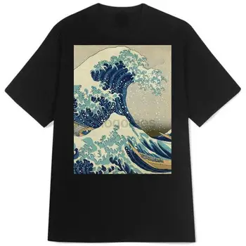 Новая мужская футболка Japan Tsunami Tee Хлопковая футболка Размер от S до 3XL