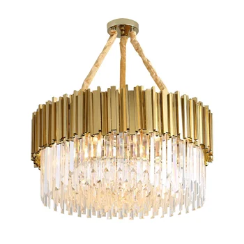 Современная хрустальная золотая люстра освещение светодиодная лампа гостиная спальня декор люстры кухонный остров внутренние светильники
