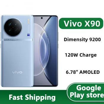 Оригинальный мобильный телефон Vivo X90 Чип Dimensity 9200 4 НМ 6,78 дюйма AMOLED 120 Гц 120 Вт Зарядка 50,0 МП Камера Android 13.0 Отпечаток пальца