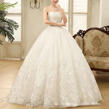 Свадебное платье невесты Slim Plus Size Без бретелек Без рукавов Свадебные Vestidos 2023 Новый корейский тонкий бакк платье TubeTop Evening Dress