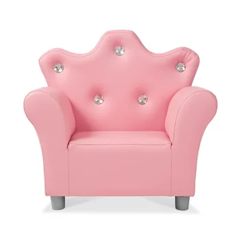 L Детское кресло со спинкой из искусственной кожи (детская мебель, детские сиденья, диваны)