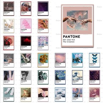 Мода Pantone Винтажный плакат,Аниме Розовый принт,Вишня,Аниме Lollypop,Pantone David,Home Decor Холст Настенные художественные принты UniqueGift