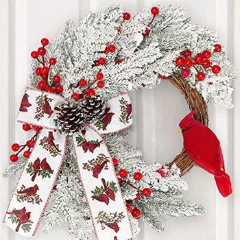 Рождественские украшения - Рождественские венки для входной двери - Cardinal Decor для праздничного помещения