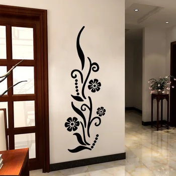 Изысканные наклейки на стену серии Flower vine Самоклеящийся съемный домашний декор из ПВХ для гостиной, спальни, ресторана