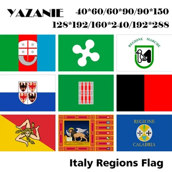 YAZANIE Регионы Италии Флаг Лигурия Ломбардия Марке Трентино Южный Тироль Умбрия Валле-д'Аоста Сицилия Итальянские флаги и знамена