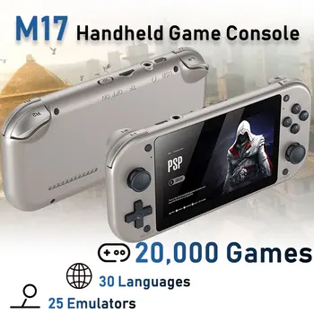 M17 Портативный игровой плеер 20000 Games 4,3-дюймовая портативная игровая консоль ЖК-экран 128 ГБ Ретро игровая машина для PSP / FC / Arcade