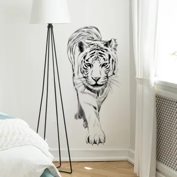 Царь зверей Тигр Самоклеящиеся наклейки на стену для аниме Украшение комнаты Аксессуары для спальни Декор стен Украшение дома