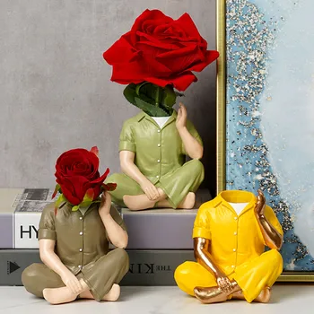 Творческая новинка Пижамная ваза Декор ванной комнаты в стиле бохо, Цветы в стиле бохо, Ваза в стиле бохо для минималистичного декора, Маленькая ваза для эклектичного декора
