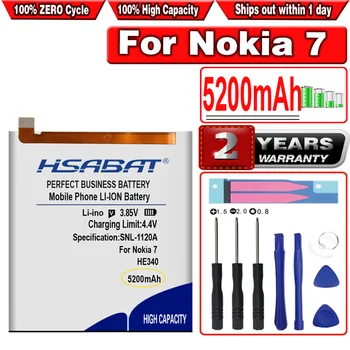 HSABAT 5200mAh HE340 Аккумулятор большой емкости для смартфона Nokia 7 Nokia7 7.1 TA-1041