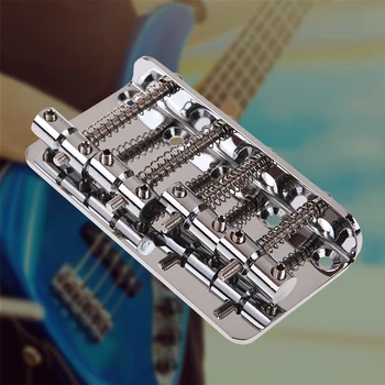Хромированный бридж в винтажном стиле для Fender Jazz Bass Guitar 4-струнная с 4 Scr