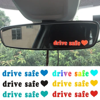  Советы по безопасному вождению Автомобильные наклейки Зеркала Декоративные водонепроницаемые виниловые наклейки и наклейки Персонализированные простые автомобильные аксессуары