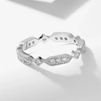 Ромбовидное кольцо с бриллиантом Свадебные помолвочные ювелирные изделия Прозрачные кольца на пальцы из стерлингового серебра CZ 925 пробы для женщин Высокое качество Роскошь