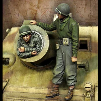 1/35 пехоты США. WW2 , Смоляная модель солдата GK, Военная тема ВМВ, Несобранный и неокрашенный комплект
