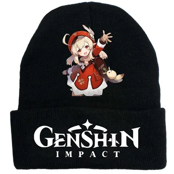 Genshin Series Вязаная Шапка Игра Genshin Impact Нить Флисовая Шапка На открытом воздухе Тепловая Холодная Шапка Косплей Игра Принт Волосы Флисовая Шапка