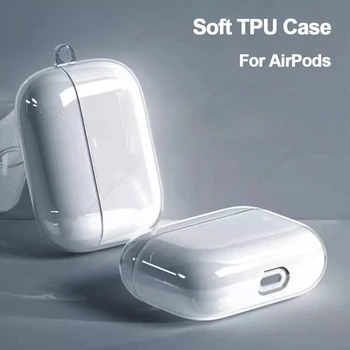  для AirPods Pro 2 USB C 2023 Чехол Прозрачная прозрачная крышка для AirPods 3 Pro 2-я 3-я силиконовая фунда из ТПУ для чехлов Air Pods 3 Pro2