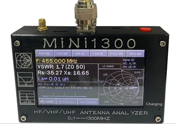 Mini1300 0,1-1300 МГц КВ УКВ УВЧ Антенный анализатор Векторный анализатор цепей КСВ Измеритель частоты Развертка ВЧ радио Мультиметр
