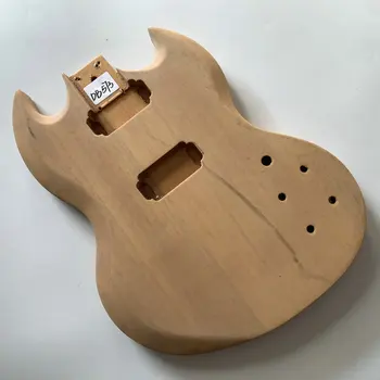 DB573 Правая версия Корпус гитары SG в естественной поверхности повреждает незаконченные детали гитары своими руками для электрогитары SG 6 струн