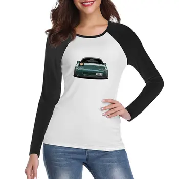 Miata Wink Автомобиль Футболка с длинным рукавом, индивидуальные футболки, одежда хиппи, дизайнерская одежда, женская роскошь