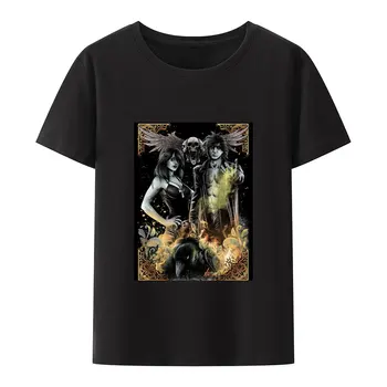 Бесконечная мечта Смерть Модальная футболка с принтом Мужчины Женщины О-образный вырез Досуг Дышащая графическая футболка Удобная Юмор Уличная одежда