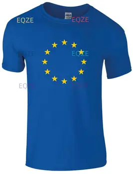 Флаг Европейского Союза Звезды ЕС Brexit Великобритания Евро Мужчины Женщины Футболка унисекс 3076