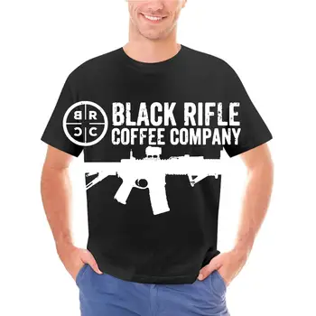 Черная винтовка Coffee Company Повседневная мужская хлопковая футболка с графическим принтом