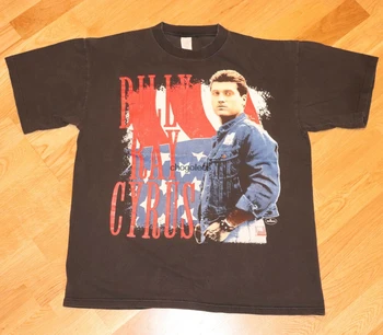 1992 БИЛЛИ РЭЙ САЙРУС vtg кантри-рок концерт тур футболка (L) 1990-е Майли